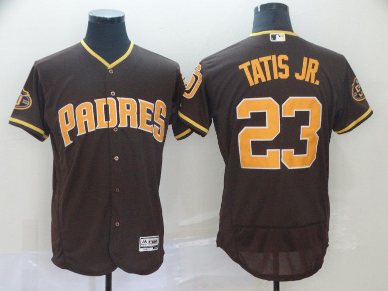 Men San Diego Padres 23 Tatis jr brown Elite MLB Jerseys